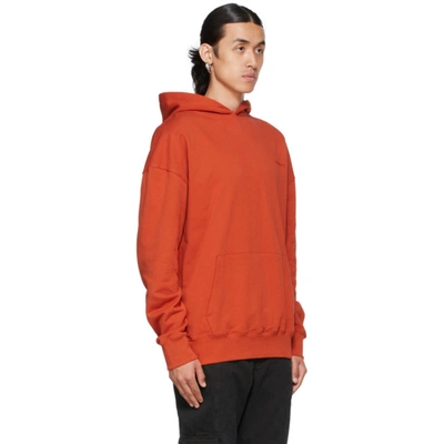 Shop A-cold-wall* Orange Heightfield Hoodie In Rust Oxide