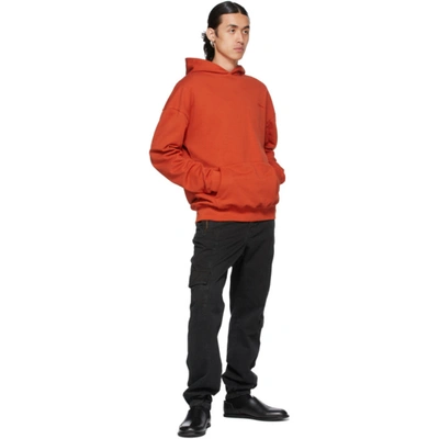 Shop A-cold-wall* Orange Heightfield Hoodie In Rust Oxide