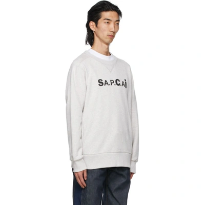 Shop Apc Grey Sacai Edition Tani Sweatshirt In Plb Hthrgry