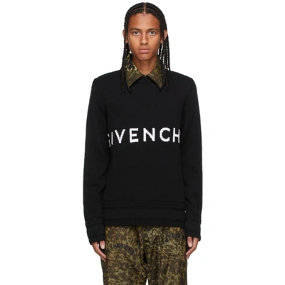 Givenchy Chain Logo-print Knitted Jumper in Black for Men