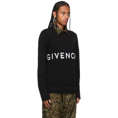 Shop Givenchy Black Knit 4g Sweater In 001-black