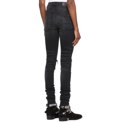 Shop Amiri Black Slash Jeans In Aged Black
