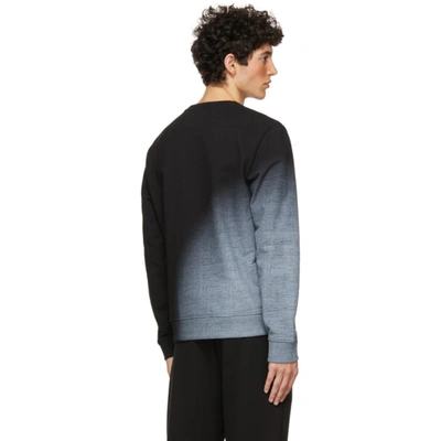 Shop Fendi Black Embossed Logo Sweatshirt In F0gme Black