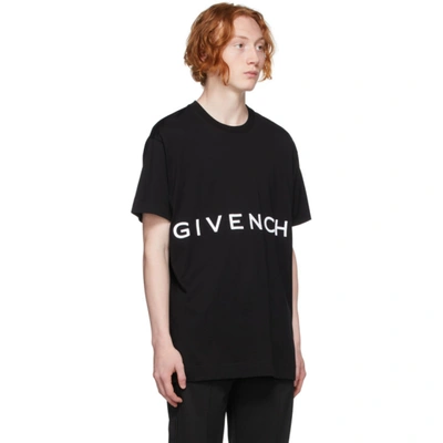 Shop Givenchy Black Oversized 4g T-shirt In 001-black