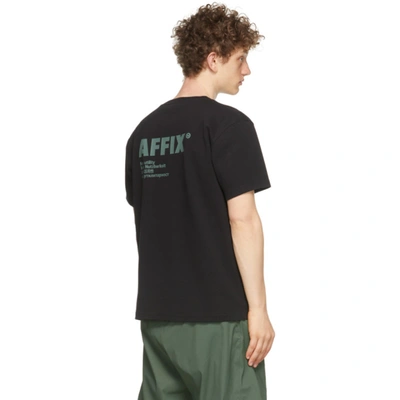 Shop Affix Black Heavy Jersey Standardized Logo T-shirt In Black Rib