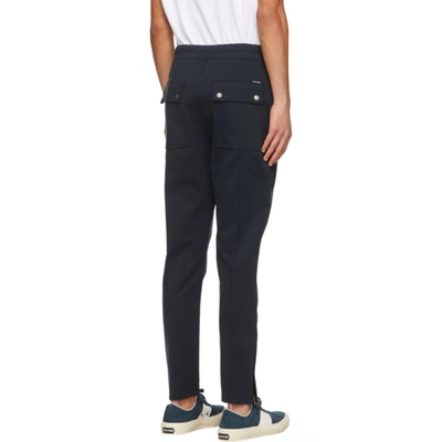 Shop Tom Ford Navy Jersey Lounge Pants In B09 Nvy