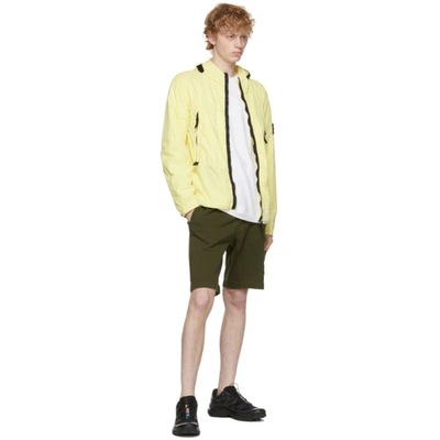 Shop Stone Island Yellow Nylon-tc Skin Touch Jacket In V0031 Lemon