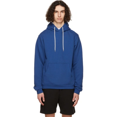 Shop John Elliott Navy Beach Hoodie In Cobalt