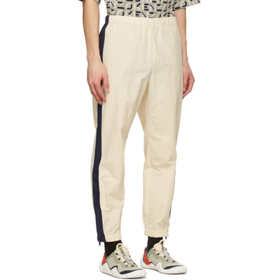 Shop Kenzo Off-white Sport 'little X' Lounge Pants In 03 Ecru