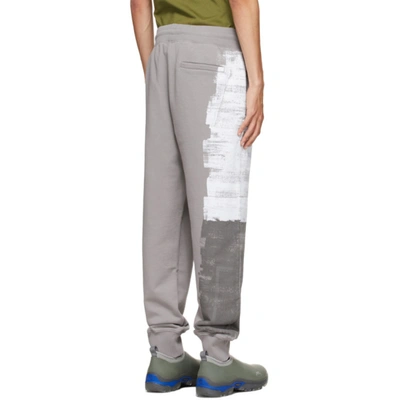 Shop A-cold-wall* Grey Brush Stroke Lounge Pants In Mortar Grey