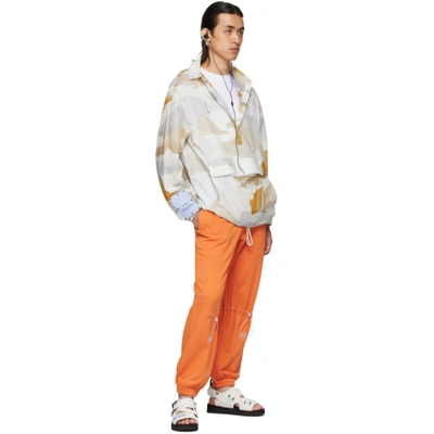 Shop Mcq By Alexander Mcqueen Orange Drawstring Lounge Pants In 6356 Dune