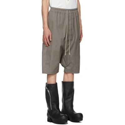 Shop Rick Owens Taupe Forever Rick's Pods Shorts In 34 Dust