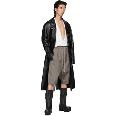 Shop Rick Owens Taupe Forever Rick's Pods Shorts In 34 Dust