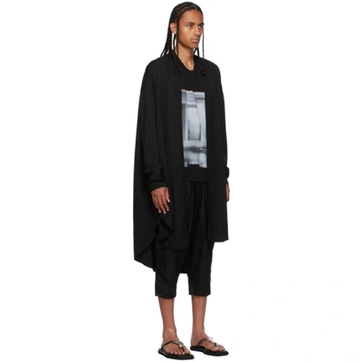 Shop Julius Black Robe Shirt Coat