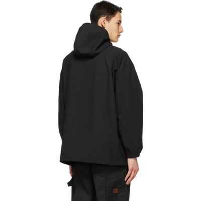 Shop Acne Studios Black Hooded Anorak Jacket