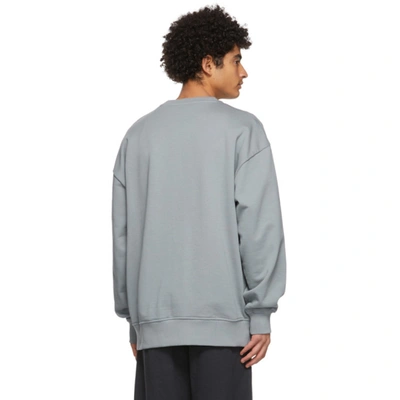 Shop Acne Studios Grey Beni Bischof Edition 'motf' Sweatshirt In Fog Grey