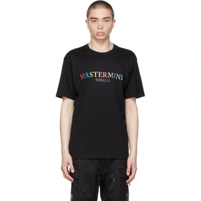 Shop Mastermind Japan Black & Multicolor Logo T-shirt
