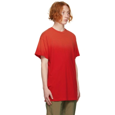 Shop Fear Of God Red '7' T-shirt In Vintage Red646