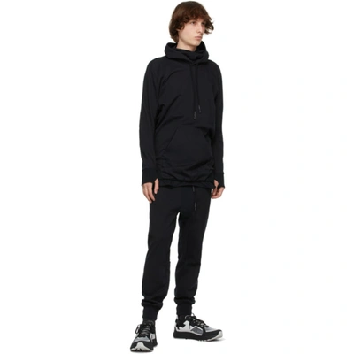 Shop 11 By Boris Bidjan Saberi Black Logo Mask Hoodie In Black Dye