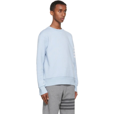 Shop Thom Browne Blue Double-face Relaxed-fit 4-bar Sweatshirt In 480 Light B