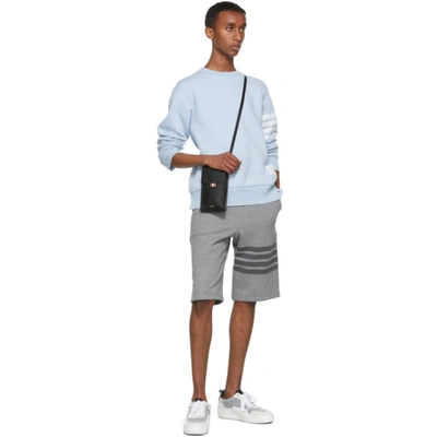 Shop Thom Browne Blue Double-face Relaxed-fit 4-bar Sweatshirt In 480 Light B