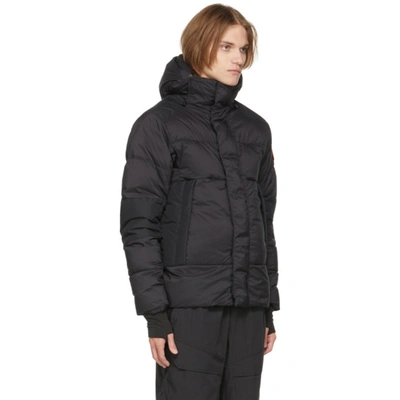 Shop Canada Goose Black Down Packable Hooded Armstrong Jacket
