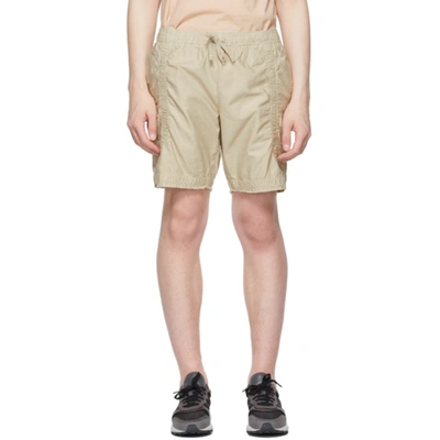 Shop John Elliott Beige Cotton Poplin Frame Shorts In Desert