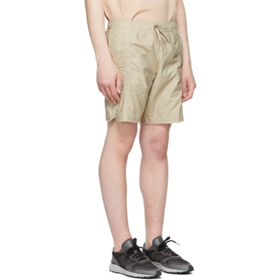 Shop John Elliott Beige Cotton Poplin Frame Shorts In Desert