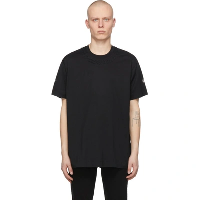 Shop Givenchy Black Oversized Embossed Chain T-shirt In 001-black