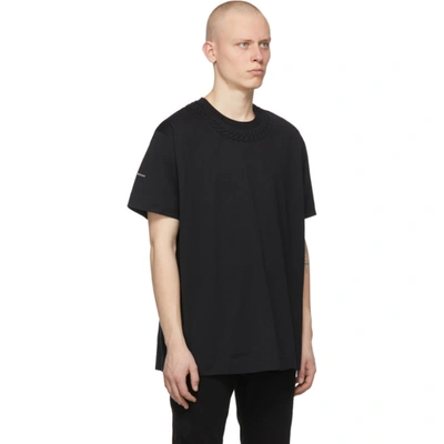 Oversize Black T-shirt Embossed Print