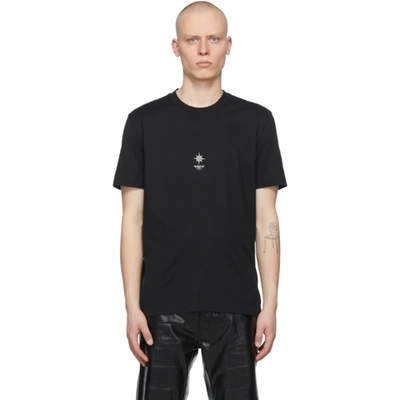 Shop Givenchy Black Slim Fit Cross T-shirt In 001-black