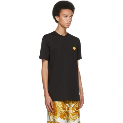 Versace Medusa Minimalist Crew Neck T-shirt In Black