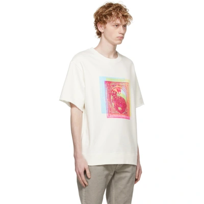 Shop Maison Margiela Off-white Stamps T-shirt In 101 Off White
