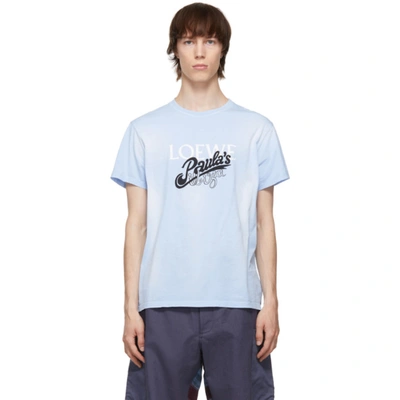 Shop Loewe Blue Paula's Ibiza Tie-dye Logo T-shirt In 5140 Ltblue
