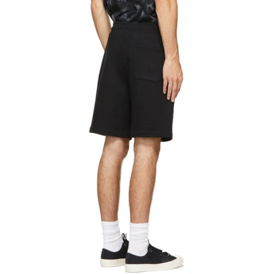 Shop Frame Black Fleece Logo Shorts In Noir