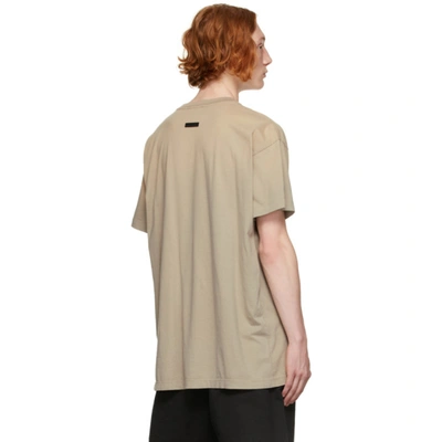 Shop Fear Of God Beige 'fg' T-shirt In Vintage Paris Sky041