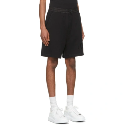 Shop Dsquared2 Black Monotone 'icon' Shorts In 992 Black-shiny Bla