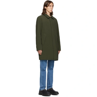 Shop The Very Warm Ssense Exclusive Khaki Shell Filled Mac Coat In Olive