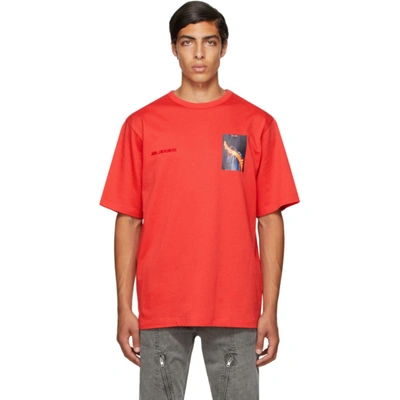 Juun.j Red Graphic Short Sleeve T-shirt In Rot | ModeSens