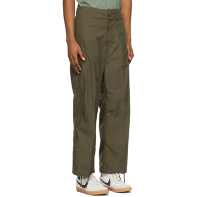 Shop Beams Khaki Military 6-pocket Cargo Pants In Olive 67