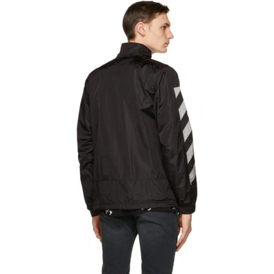 Shop Off-white Black & Grey Diag Track Jacket In Black Limestone