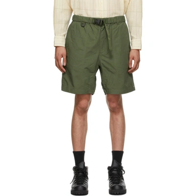 Shop Aïe Green Ripstop Ez Shorts In Ct010 Olive
