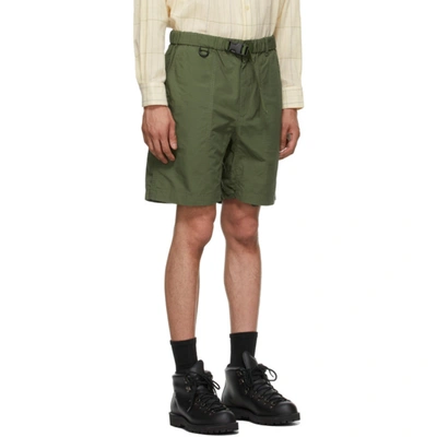 Shop Aïe Green Ripstop Ez Shorts In Ct010 Olive