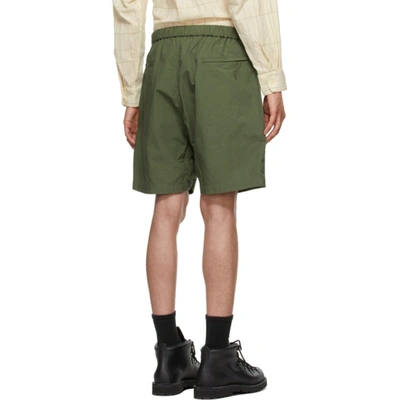Shop Aïe Green Ripstop Ez Shorts In Ct010 Olive