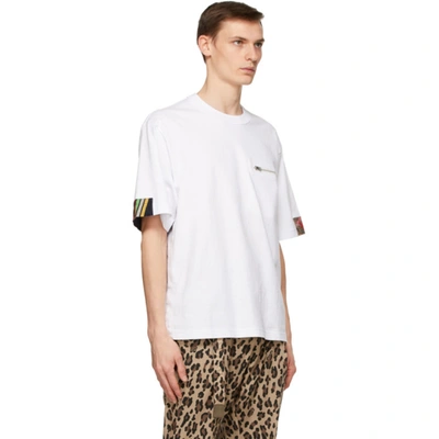 Shop Sacai White Mix Print Archive T-shirt In White 101