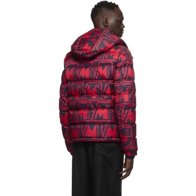 Frioland Logo-print Quilted Down Hooded Jacket In Red Multi