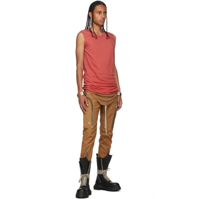 Shop Rick Owens Pink Basic Tank Top In 73 Carnelian