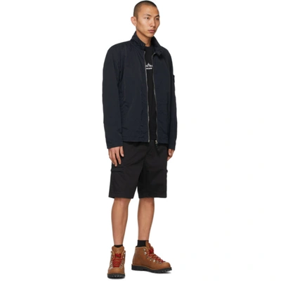 Shop Stone Island Black Ghost Piece Shorts In V0029 Black