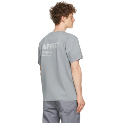 Shop Affix Grey Heavy Jersey Standardized Logo Pocket T-shirt In Silver Grey