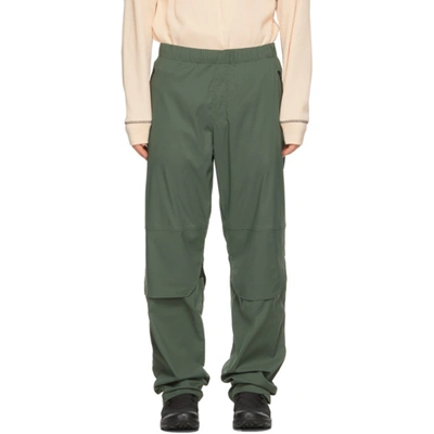 Shop Affix Green Flex Trousers In Field Green